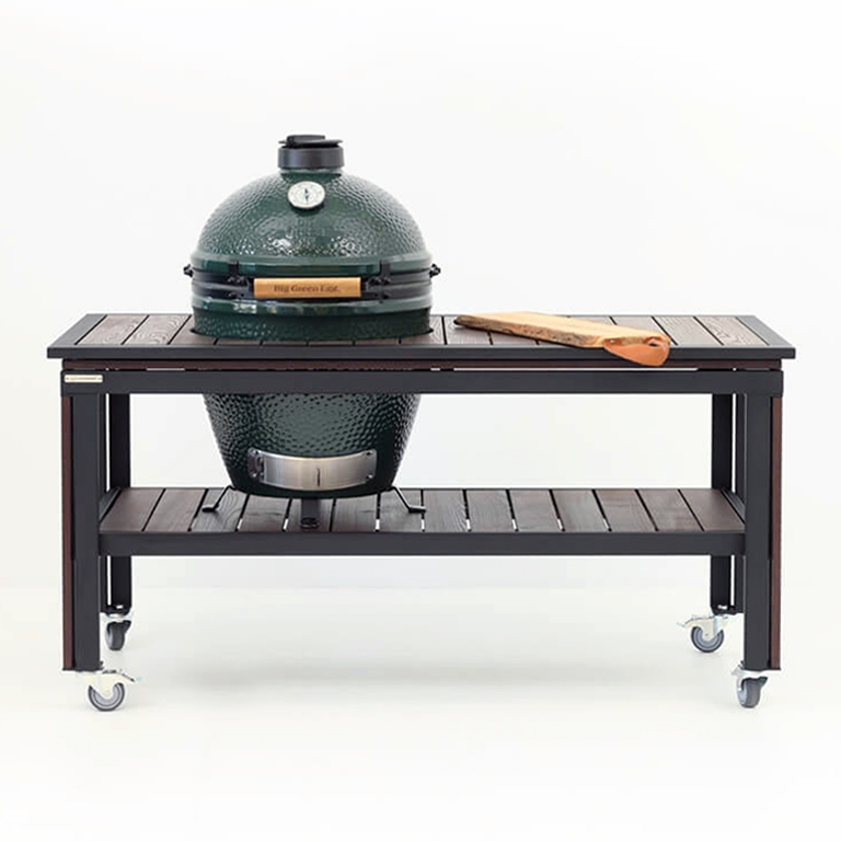 Ceramic Grill table JANE with thermo-ash top + Big Green Egg Large