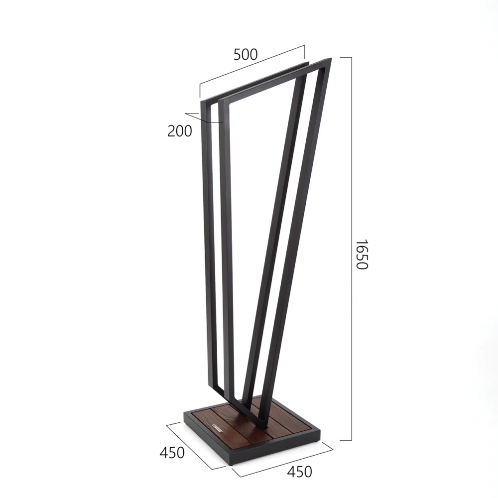 Design firewood holder CRYSTAL dimensions