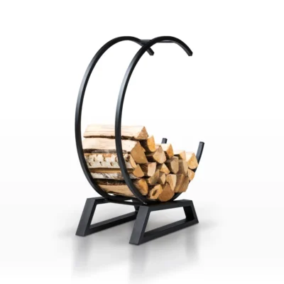 Metal firewood holder and basket 2in1 MOON